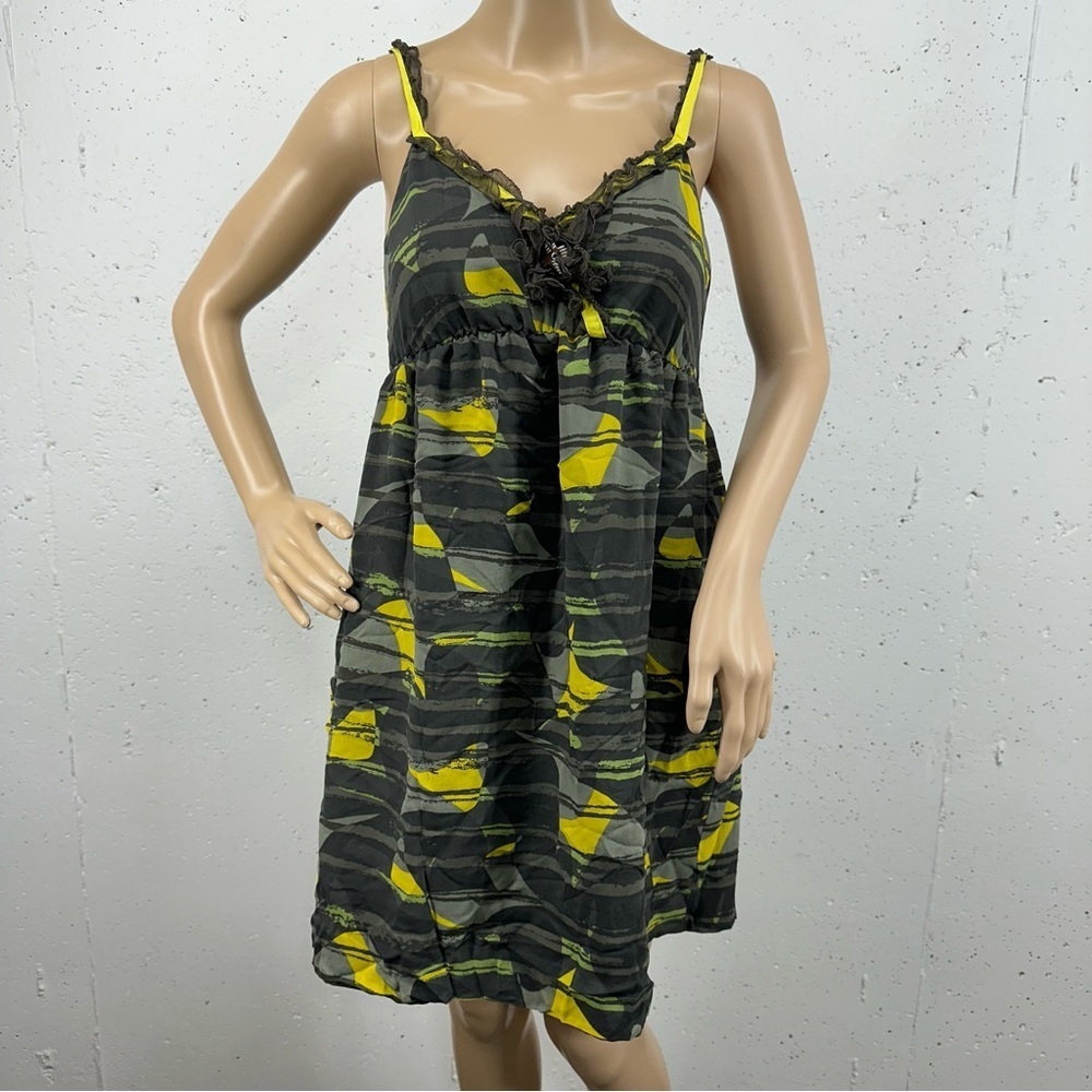 Anthropologie Size Small Hero & Leander Green Silk Dress